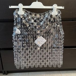 BRAND NEW PACO RABANNE clear plastic mini skirt